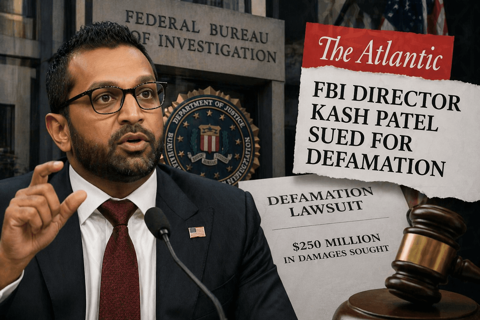 دعوى تشهير بـ250 مليون دولار: كاش باتيل يواجه "ذا أتلانتيك"